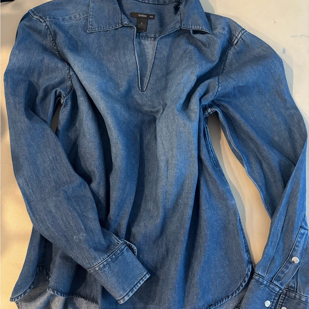 H&M Blue Denim Casual Shirt/Dress